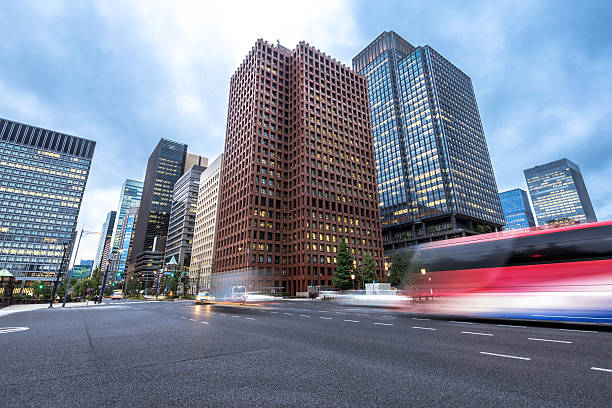 istock modern office buildings in downtown of tokyo 592682996