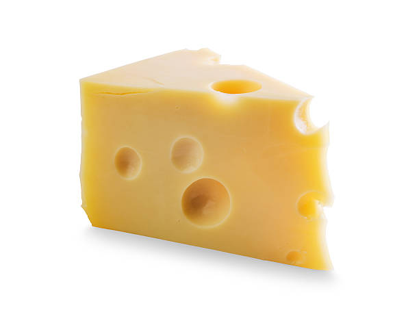 pezzo di formaggio con fori - swiss cheese foto e immagini stock