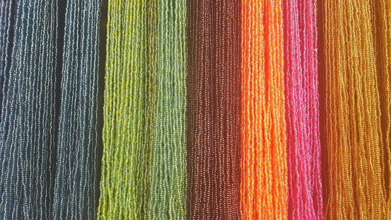 Multicolored bead strands
