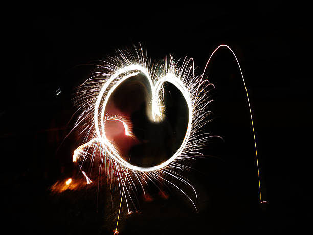 istock Fire to the heart in the fireworks 592687516
