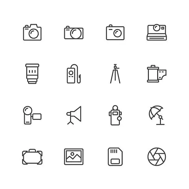 Vector illustration of Photography icons