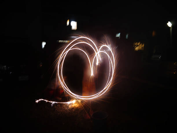 istock Fire to the heart in the fireworks 593295316