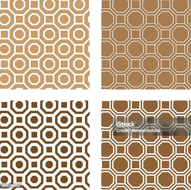 Rectangular Octagon Background Line Line Octagon Tile Seamless Background Stock Illustration - Download ...