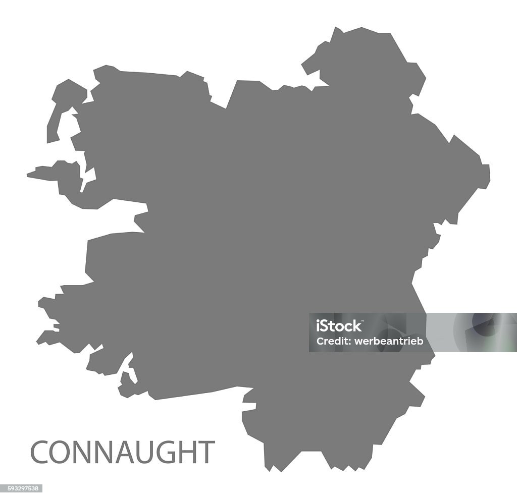 Connaught Ranges Map Connaught Ireland Map Grey Stock Illustration - Download Image Now ...