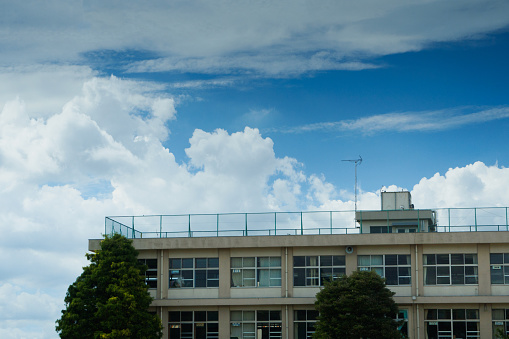 School building during summer vacation