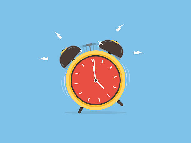 ilustrações, clipart, desenhos animados e ícones de despertador, hora do despertar - clock clock face watch isolated