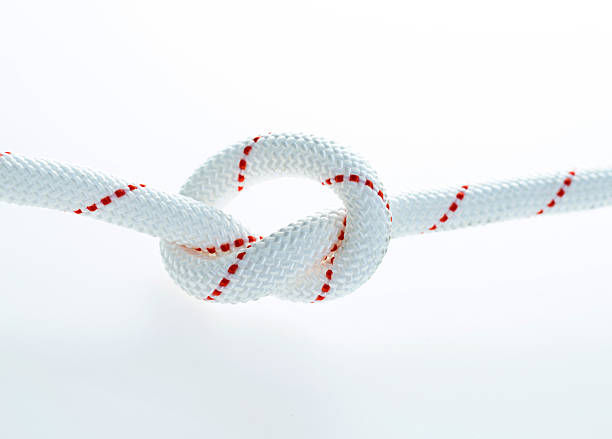 istock Close up of rope with a knot 593306358