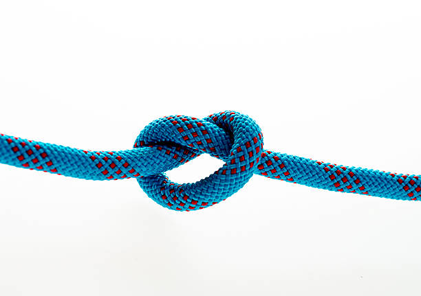istock Close up of rope with a knot 593306416