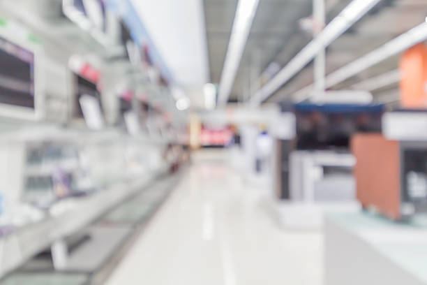 blurry image of Electrical appliance stores blurry image of Electrical appliance stores electronics store stock pictures, royalty-free photos & images
