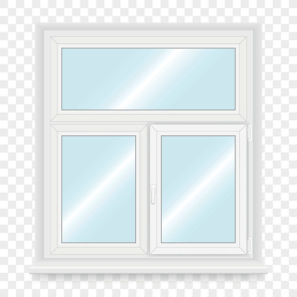 Realistic White Plastic Window Vector Illustration Stock Illustration -  Download Image Now - iStock