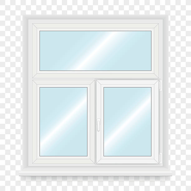 Realistic White Plastic Window Vector Illustration Stock Illustration - Download Image Now - iStock Realistic White Plastic Window Vector Illustration Stock Illustration - Download Image Now - iStock