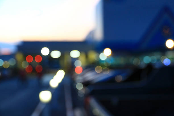 istock blurry image of Parking at night 593309706