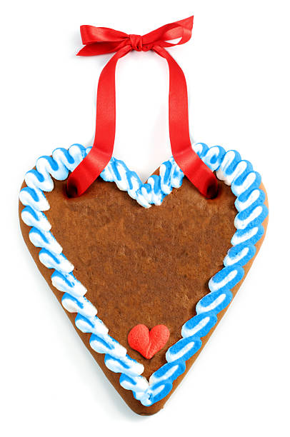 istock Beer Fest gingerbread heart cake with copy space 593311216
