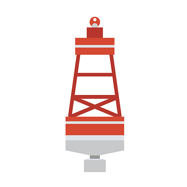 ikona sea buoy float - sea sign direction beacon stock illustrations