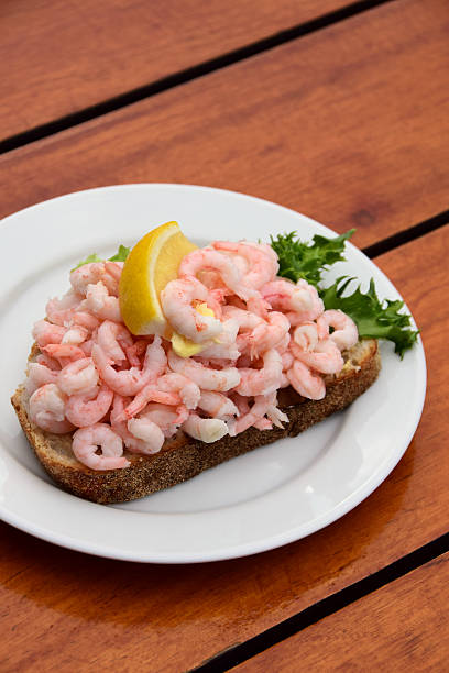 istock Scandinavian Open Faced Shrimp Sandwich 593317370
