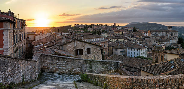 istock Perugia panorama from Porta Sole at sunset 593323658