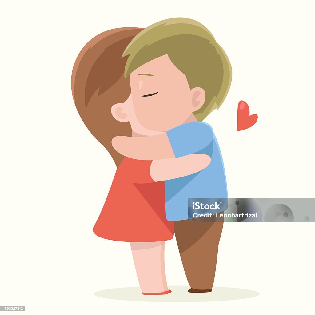 Love Hug Stock Illustration - Download Image Now - Adult, Bonding ...