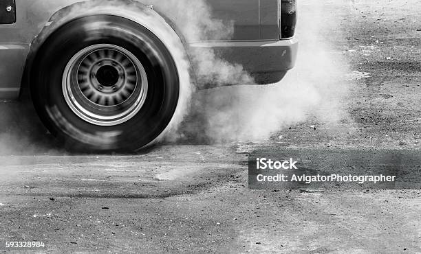 Drift Burn Tire Stock Photo - Download Image Now - Car, Snowdrift, Smoke - Physical Structure