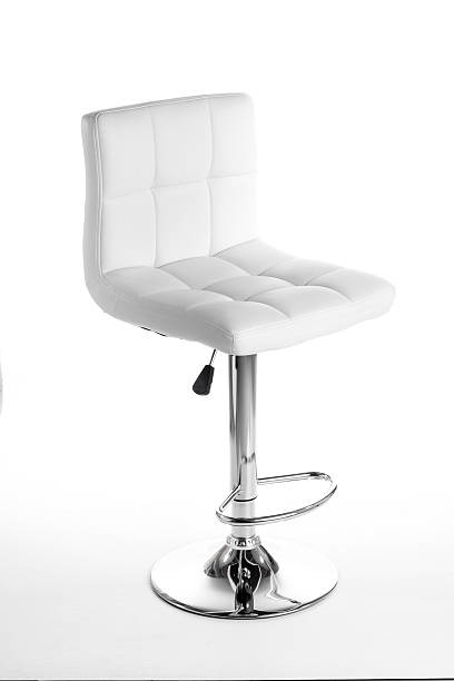 istock White modern bar Chair isolated on white background 593329296