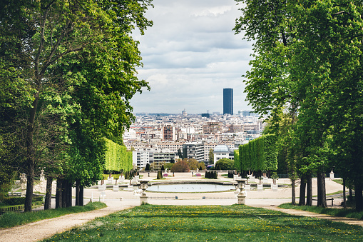 View on Paris through the Parc de saint cloud.