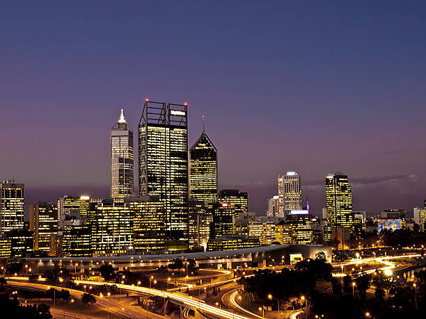 istock The night view of Perth 593330528