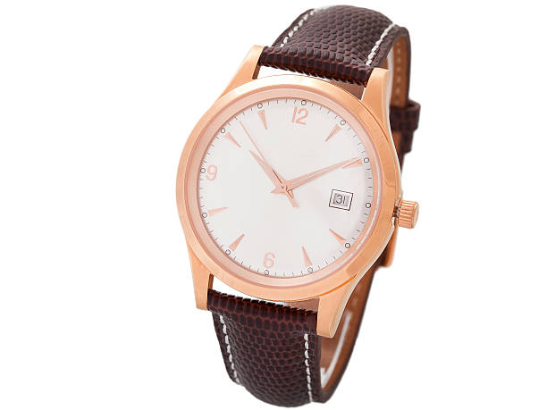 istock Wrist watch on a white background, nobody. 593331570