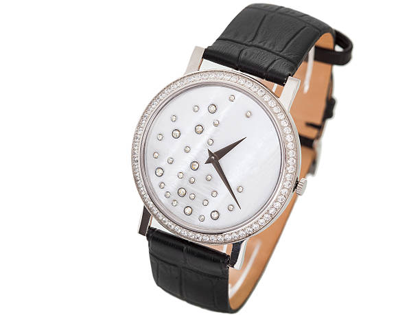 istock Wrist watch on a white background, nobody. 593331818