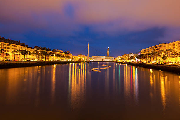 istock Pedestrian bridge in Le Havre 593332574