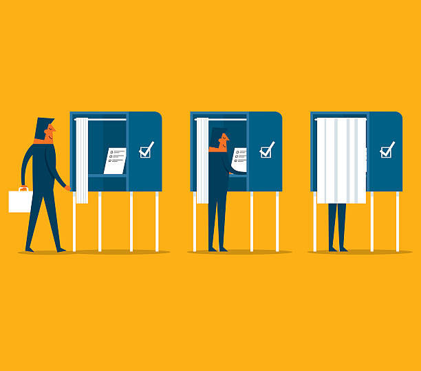 Polling Booth Layout Voting Booth Clipart