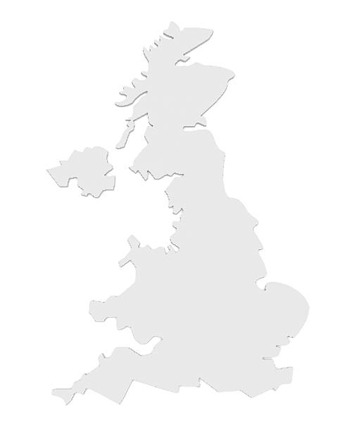 istock Great Britain: 3d Illustration of UK Map Isolated White Background 593334340