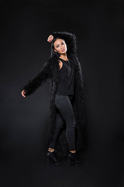 istock Brunette model woman in studio 593334884