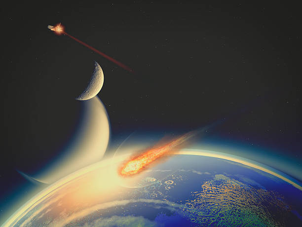 istock Impact from the deep, abstract science backgrounds. NASA imagery 593337802