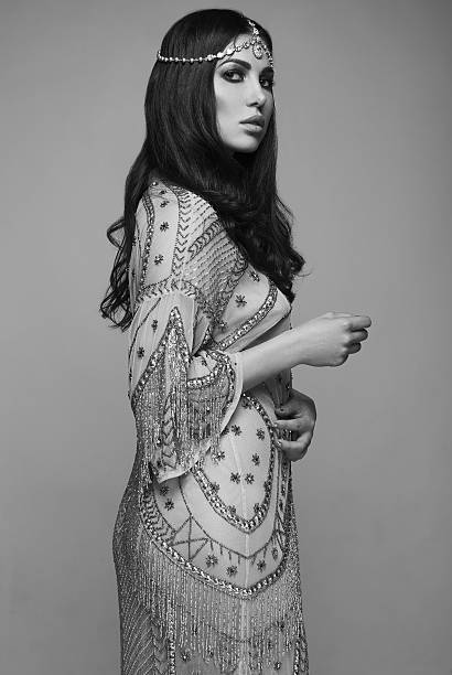 istock Beautiful indian style brunette young woman 593337984