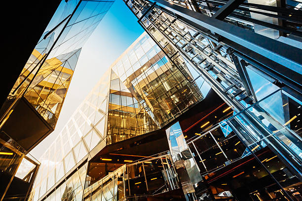 Modern office buildings in London, UK