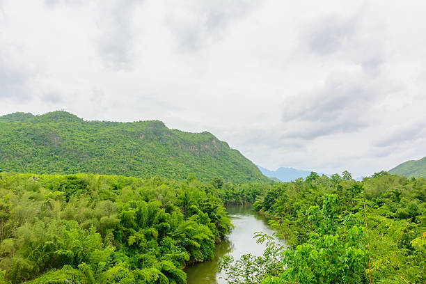 istock River Kwai in Thailand and mountain background 593339118