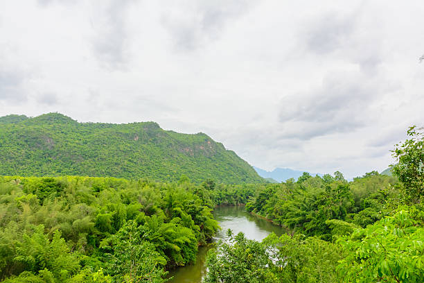istock River Kwai in Thailand and mountain background 593339430