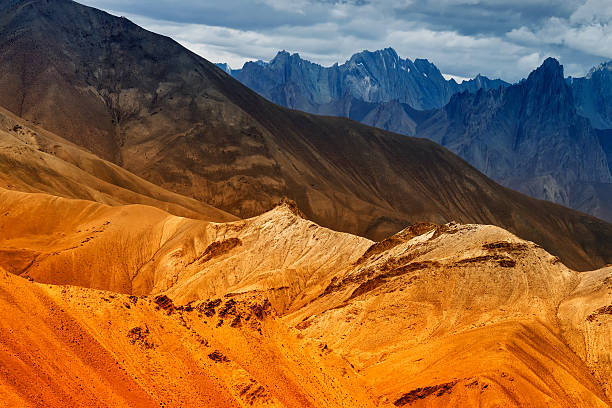 Rocks of Moonland, Himalayan mountains , ladakh landscape at Leh Nice colourful rocks of Moonland, landscape Leh, Jammu Kashmir, India. The Moonland, part of Himalayan mountain, is famous for it's rock formation and texture which looks like a part of moon on earth. moonland stock pictures, royalty-free photos & images