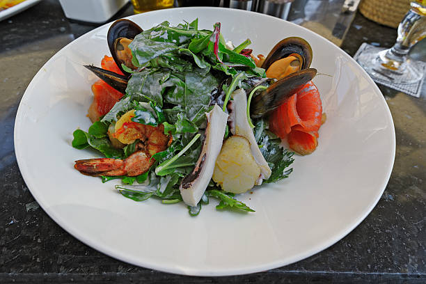 istock Delicious seafood plate 594011578