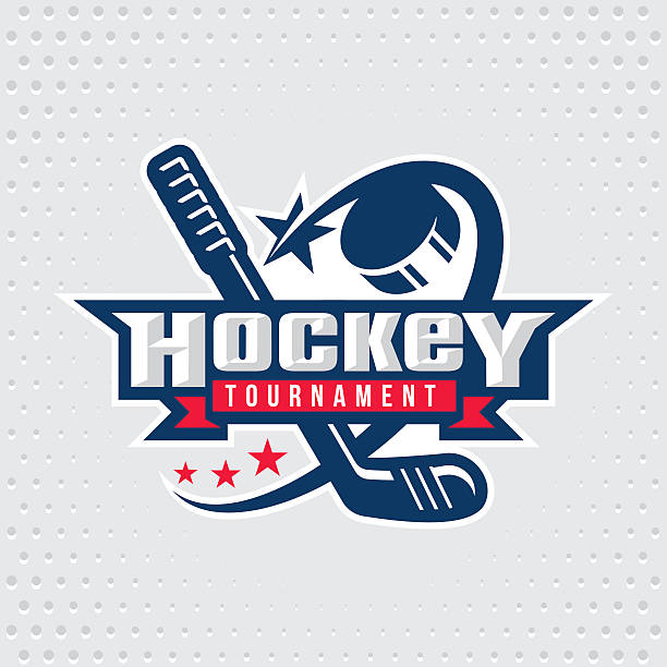Ice Hockey Ice Hockey badge, emblem template hockey stock illustrations