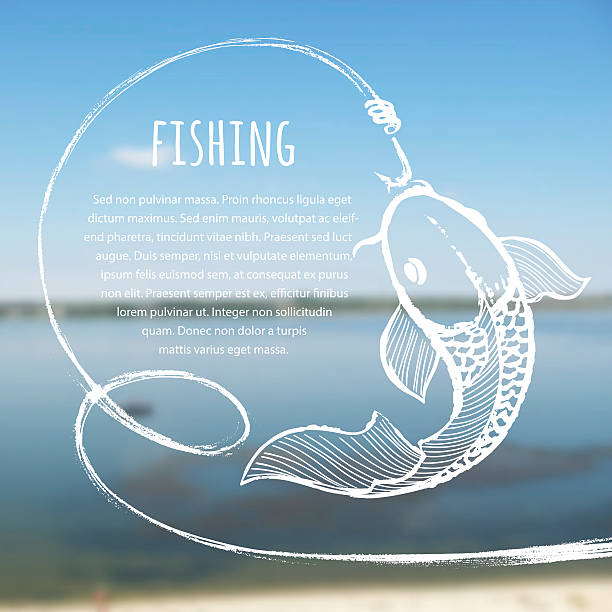 angeln verschwommenfoto hintergrund - fischen stock-grafiken, -clipart, -cartoons und -symbole
