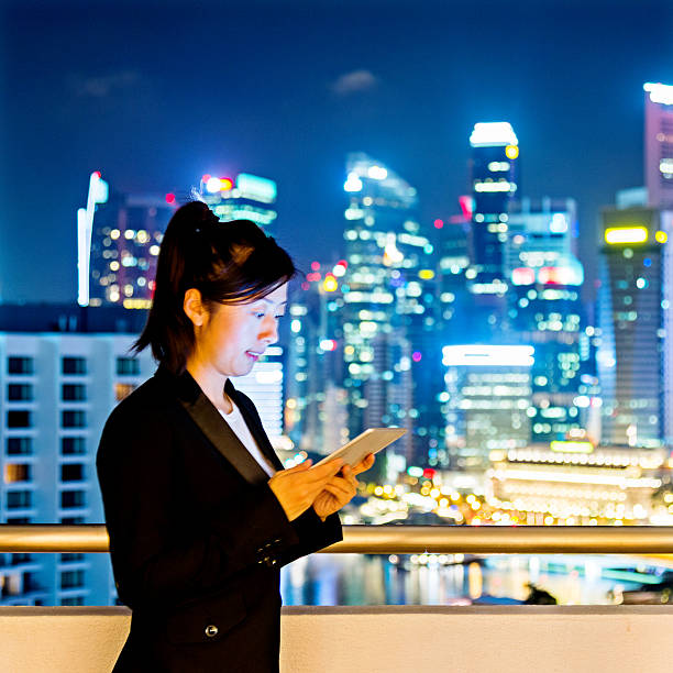 istock Businesswoman using smart phone 594018594