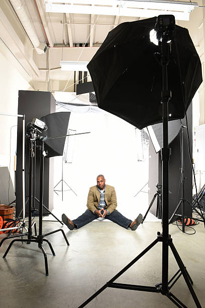 istock African American Businessman in Photo Studio 594018804