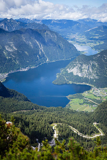 istock panoramic view of mountain lake 594020526