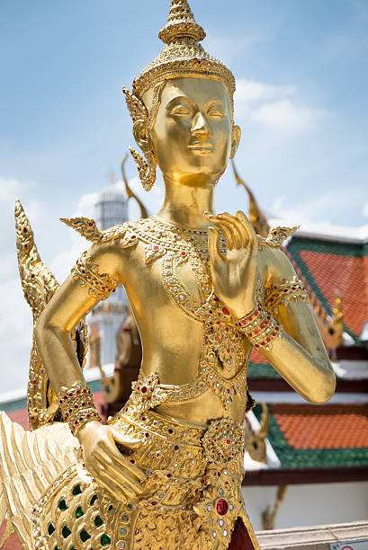 istock Beautiful golden angel statue 594020666