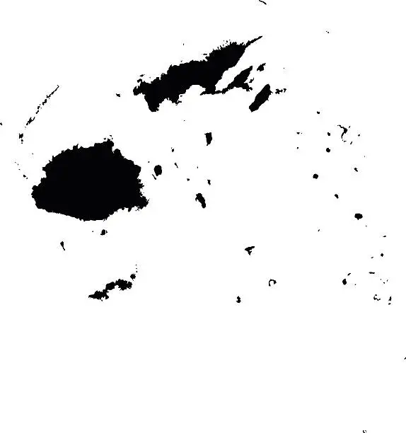 Vector illustration of Fiji black map on white background vector