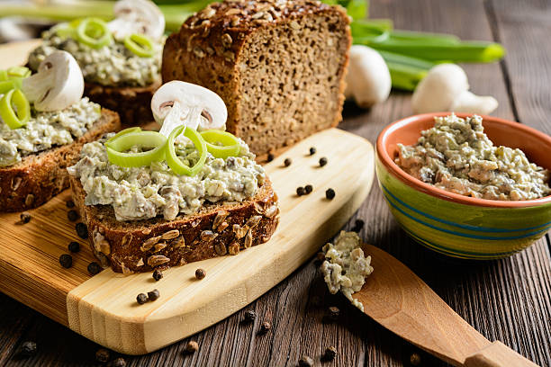 istock Mushroom spread with Roquefort cheese and leek 594024498