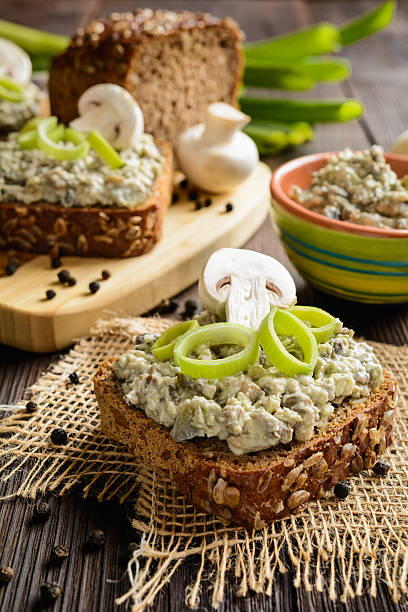 istock Mushroom spread with Roquefort cheese and leek 594024626