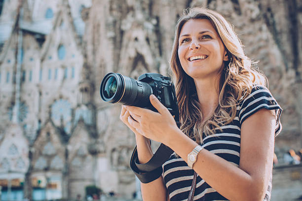 istock Taking some holiday pics to share with her friends 594026656