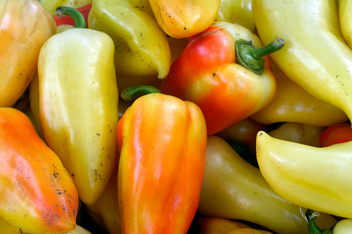 peppers, market, organic