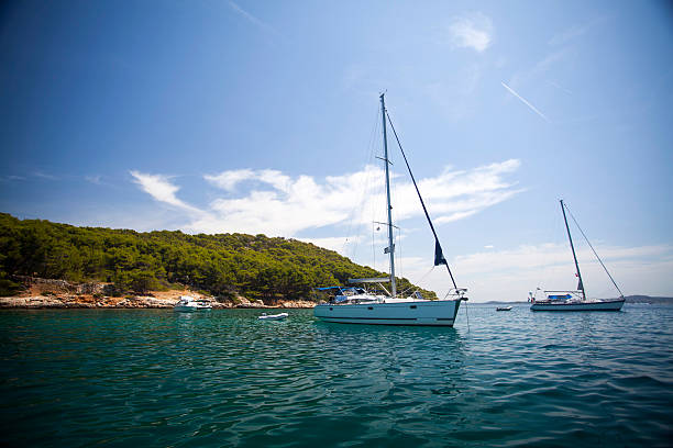 istock Sailing boat in the mediterranean sea 594027344